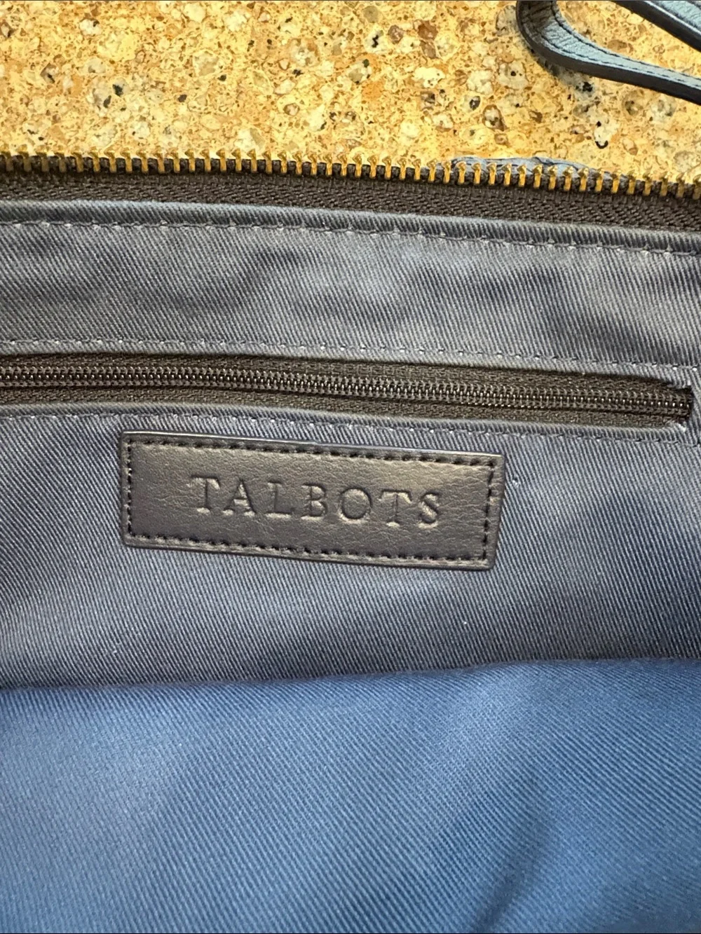 Talbots Hand-Crocheted Navy Blue Wristlet Clutch Bag - EUC